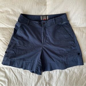Helly Hansen faded navy blue shorts with buttons for cuffing- L